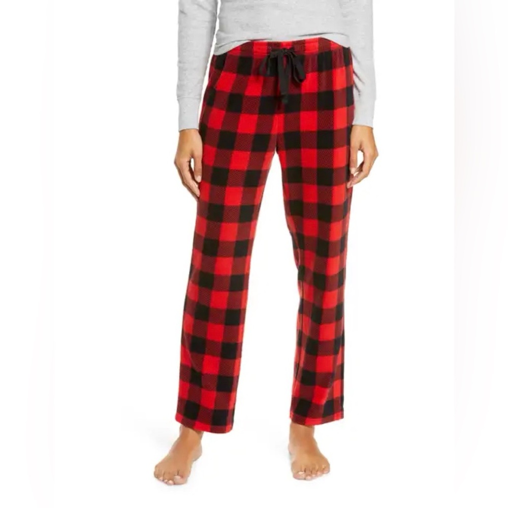 Nordstrom Buffalo Check Microfleece Pajama Pants XS